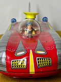 Vintage tin space rocket car