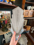 Pair of Art Deco Wall Light Sconces – Frosted Glass and Chrome, 1930s