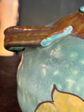 Art Deco Ditmar Urbach Czech Pottery Vase with Twin Handles – Hand Painted – c.1930s