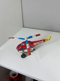 Vintage 1970s Japanese Tin Wind-Up Helicopter – MYK Japan H-19 Swiss Rescue