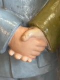 Mid-Century Ceramic Statue – Chairman Mao & Josef Stalin, Chinese Mark