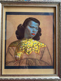 Small framed original print of Chinese Girl by Vladimir Tretchikoff