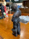 Mid century Soviet statue of young boy