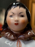 Lomonosov “Northern Girl with Flower” (Yakut Girl) Porcelain Figurine – Made in Russia, 20 cm