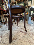 Set of 4 Antique Fischel Bentwood Bistro Chairs, Early 20th Century, Czech — Art Nouveau Cafe Dining Chairs