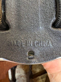 Close-up of Made in China marking on underside of toy