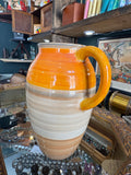 Vintage Shelley Harmony Ware Jug — Orange Graduated Drip Glaze, England, 20cm