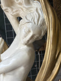 Large Goddess Floor Lamp – White & Gold Resin – 182cm