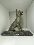 Art Deco spelter figure of a German Shepherd