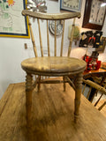 Charming Antique Pine Table & Set of Four Elegant Chairs