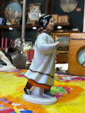 Lomonosov “Northern Girl with Flower” (Yakut Girl) Porcelain Figurine – Made in Russia, 20 cm