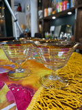 Set of 4 Vintage 1950s Aperitif or Cocktail Glasses – Gold Trim