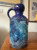 Large Vintage Marei Keramik Fat Lava Vase with Handle – Mid-Century West German Pottery