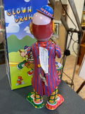 Vintage Wind-Up Tin Litho Clown Drummer – Collectible Toy (2001)