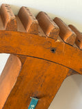 Vintage Wooden Cog Wheel Pattern – Industrial Gear Form – 52cm