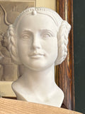 Vintage Goebel Art Nouveau Bisque Porcelain Bust – Classical Maiden, West Germany, 1960s/70s