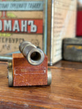 Scratch-Built Miniature Brass Cannon on Wooden Carriage