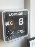 Vintage Habitat Flip Clock – London Display, Auto Calendar, Quartz