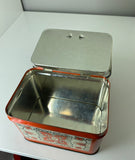 Small vintage Russian tin tea caddy