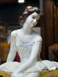 Polonne porcelain ballerina figurine – mid-century Soviet Ukrainian porcelain, hand-painted with gilt details