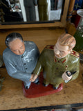 Mid-Century Ceramic Statue – Chairman Mao & Josef Stalin, Chinese Mark