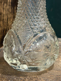 Detailed cut glass pattern on antique perfume bottle