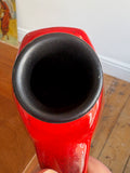 Mid-Century Jopeko Keramik Fat Lava Vase – Red & Black, 20.5cm