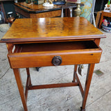 Edwardian burr walnut hall table