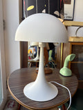 White Panthella Style Table Lamp – Mid-Century Modern Design