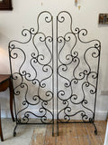 Pair of wrought iron grilles