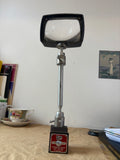 1960s Vintage Combined Optical Industries Magnifying Lens mounted on Eclipse Cat. No. 903 Magnetic Base