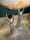 Pair of Vintage Silver Plated Modernist Candle Holders – Grenadier England