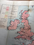 Close-up of United Kingdom and Ireland on Daily Mail War Map