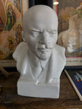 Vintage Bisque Porcelain Lenin Bust – Soviet Era, 23.5cm
