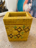 Bitossi 'Spagnolo' yellow slab vase