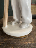 1950s Lomonosov Porcelain Figurine – Girl Skier by Elizabeth N. Lupanova – 21cm High
