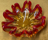 Murano art glass flame bowl