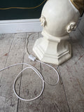Large Goddess Floor Lamp – White & Gold Resin – 182cm