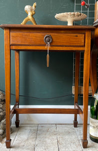 Edwardian burr walnut hall table