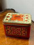 Small vintage Russian tin tea caddy