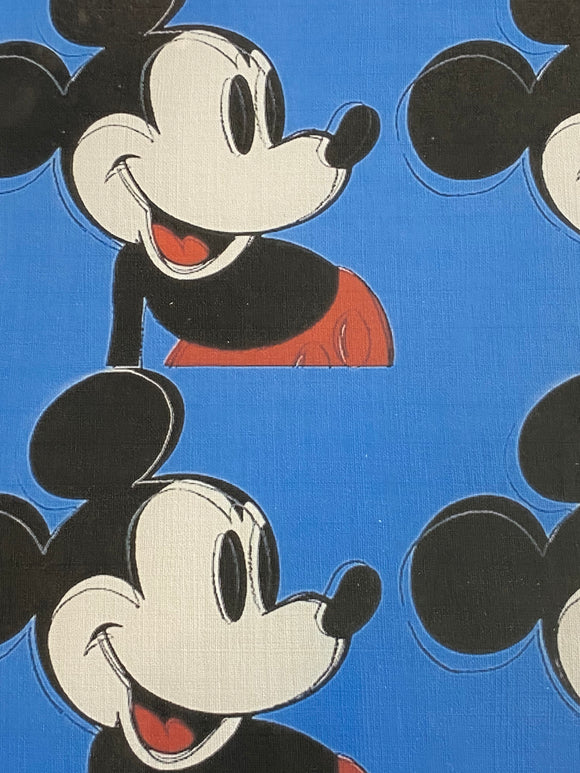 Framed print of Mickey Mouse lithograph by Andy Warhol