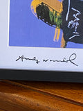 Framed print of ‘Dollar sign, don’t tread on me’, a Jean-Michel Basquiat and Andy Warhol collaboration