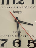 1980s Knight Large Wall Clock – Stylish Retro Quartz Clock with Sweeping Second Hand