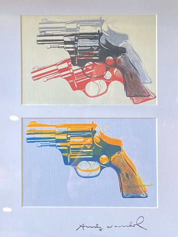 Framed print of ‘Guns’ by Andy Warhol