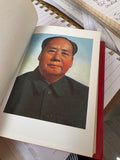 Colour photographic plate of Mao Tse-Tung portrait inside the "Little Red Book."