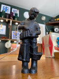 Mid century Soviet statue of young boy