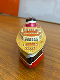 1950s Japanese Tin Plate Toy Cruise Liner by MASUYA – Friction Driven