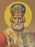 Antique lithograph of St Nicholas the Wonderworker