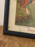 Antique 19th Century Russian Religious Lithograph – The Baptism of Jesus Christ – Framed (36cm x 45.5cm)