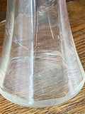 Glass bud vase with silver collar